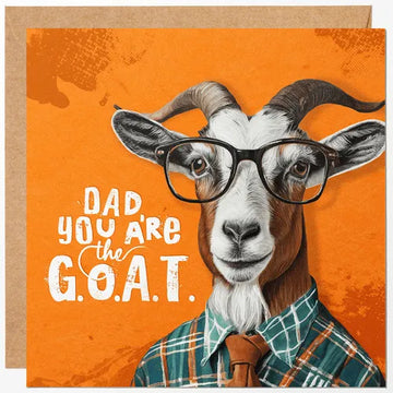 GOAT funny dad birthday card