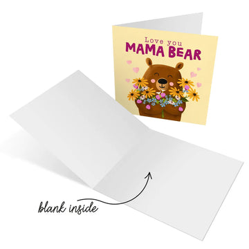 love you mama bear - mum birthday card - blank inside