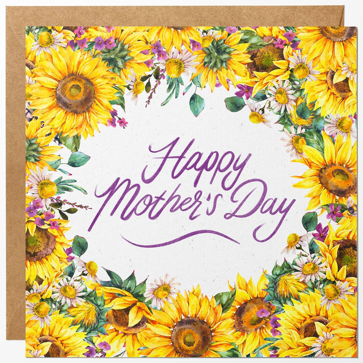 sunflower mothers day card