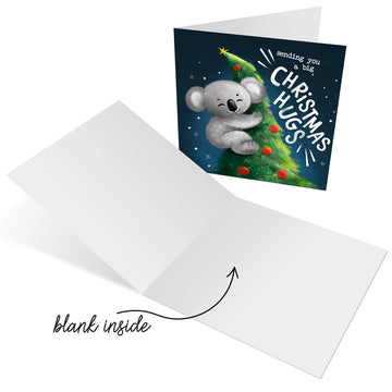 koala christmas card blank inside