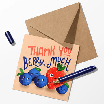 thank you berry much card with envelope