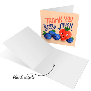 thank you berry much card for teacher, blank inside