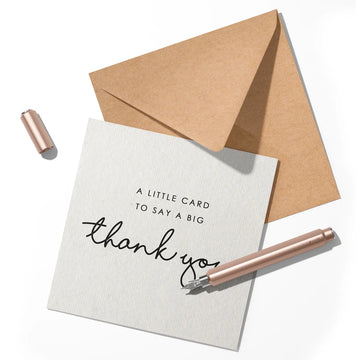 thank you card with kraft envelope