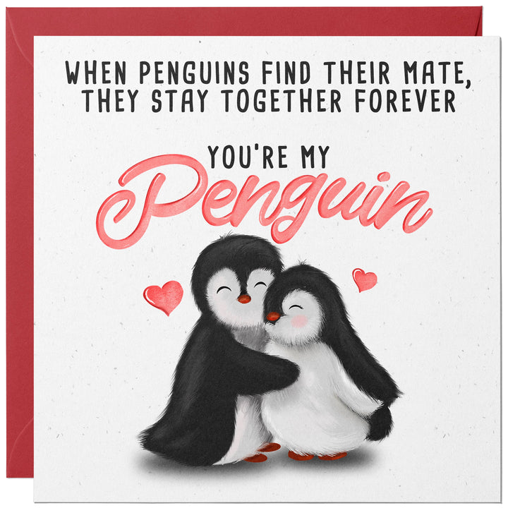 Cute Penguin Valentine's Card