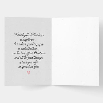 wife christmas card, verse inside