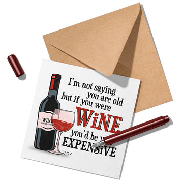 wine birthday card